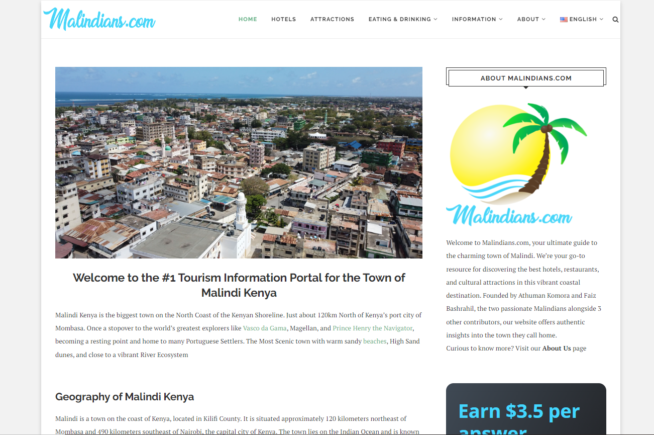 Malindians Website